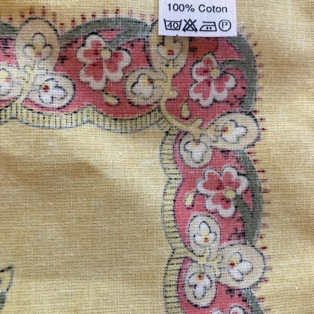 2 Vintage Les Olivades Napkins Provencal French Country Yellow Fruit Floral